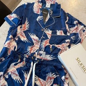NWT Crane Silk Silky Short PJs